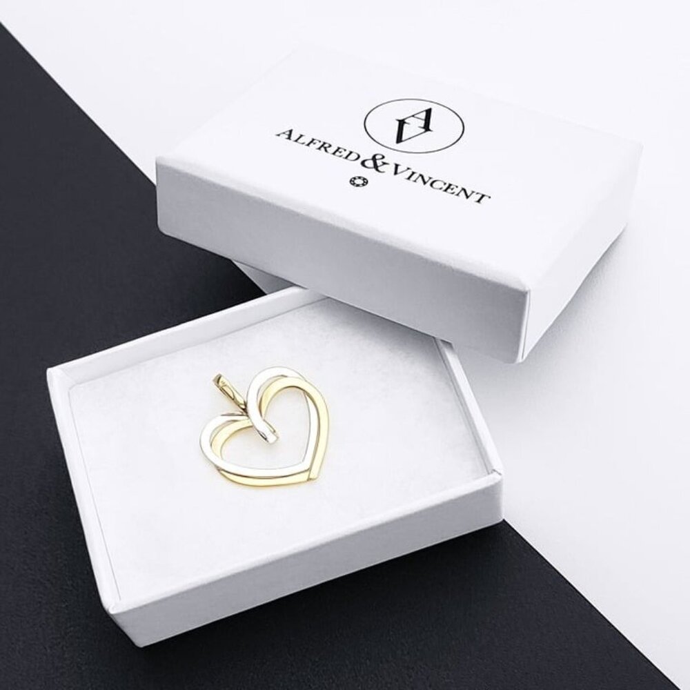 Forever Love Interlocking Double Heart Charm Real… - image 2